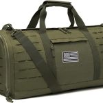 QT&QY 40L Military Tactical Duffle Bag For Men Sport Gym Bag Fitness Tote Travel Duffle Bag Training Workout Bag With Shoe Compartment Basketball Football Weekender Bag